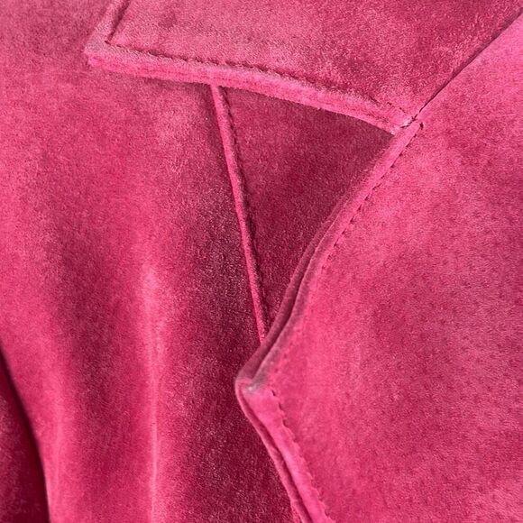 Dialogue Raspberry Pink Suede Blazer S - Picture 12 of 15